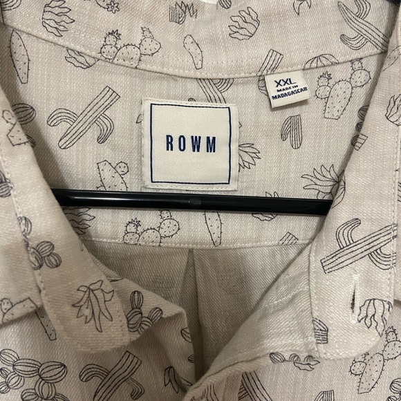 ROWM set of 2 men's XXL short sleeve novelty print button down shirts EUC - Picture 11 of 11
